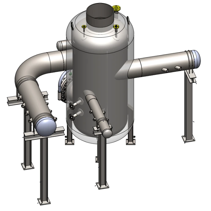Atmospheric Flash Tank nach ASME SEC.VIII.DIV.1 für Kraftwerk in Senegal – Druckbehälter Konstruktion Lohmann Engineering